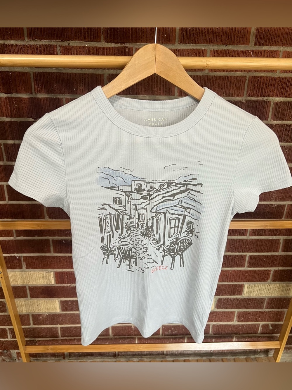 AE NWOT Greece crop top